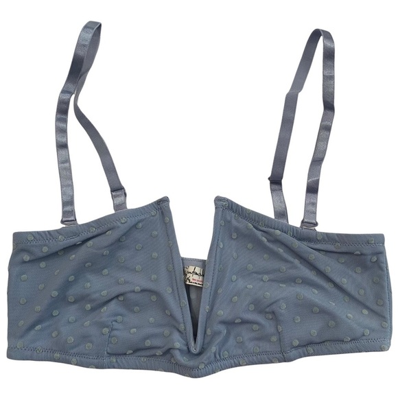 Free People Sierra Bandeau Convertible Removable Adjustable Straps Blue Small S - Picture 2 of 11